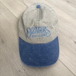 Vintage Ozarks Baseball Cap Hat Blue & Khaki